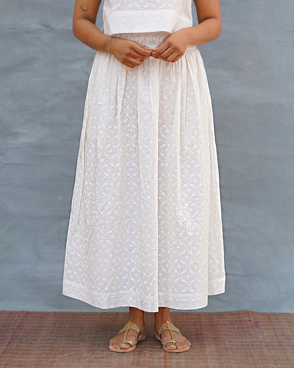 white skirt for women | white summer skirt | white cotton skirt
