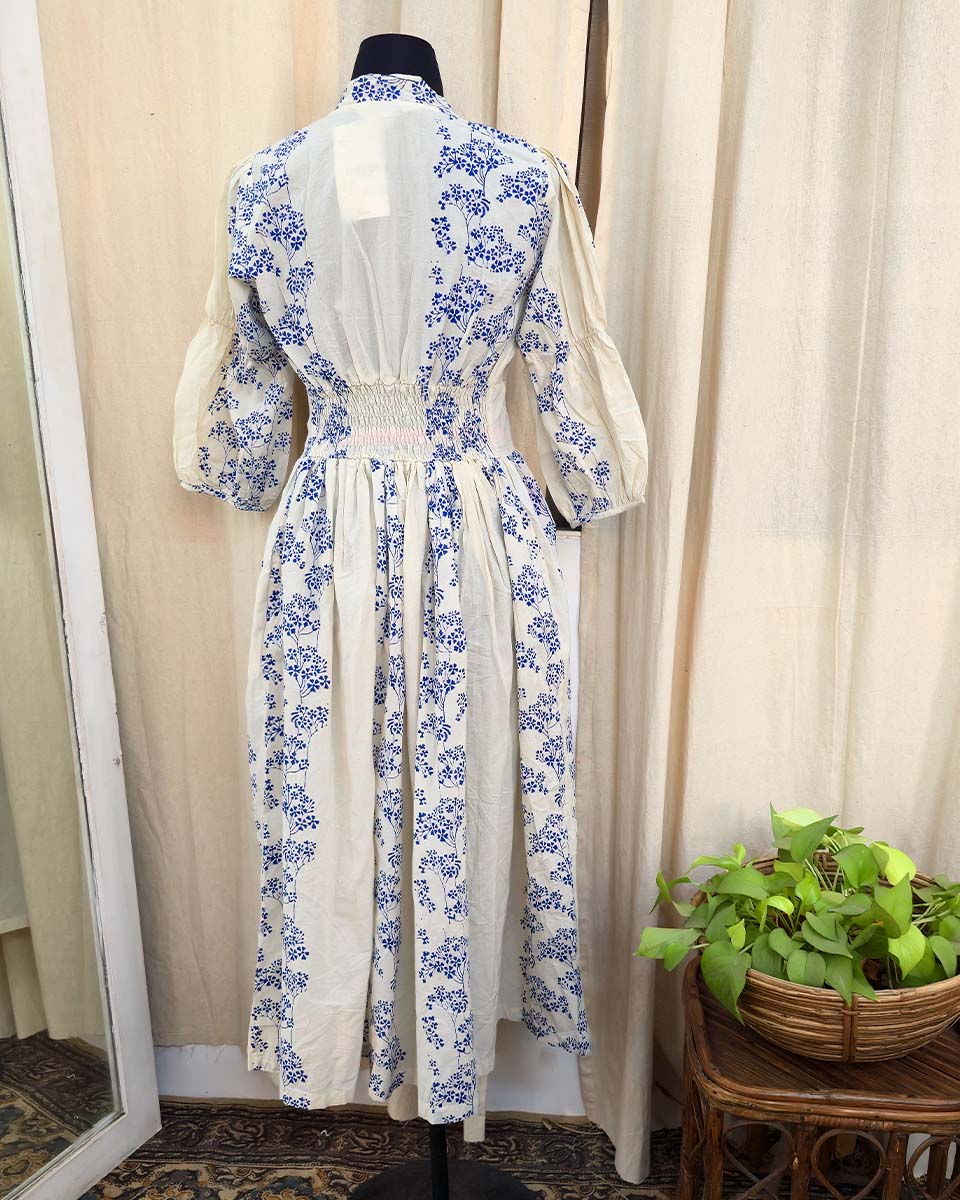 Kiara handblock printed cotton dress - Love Despite