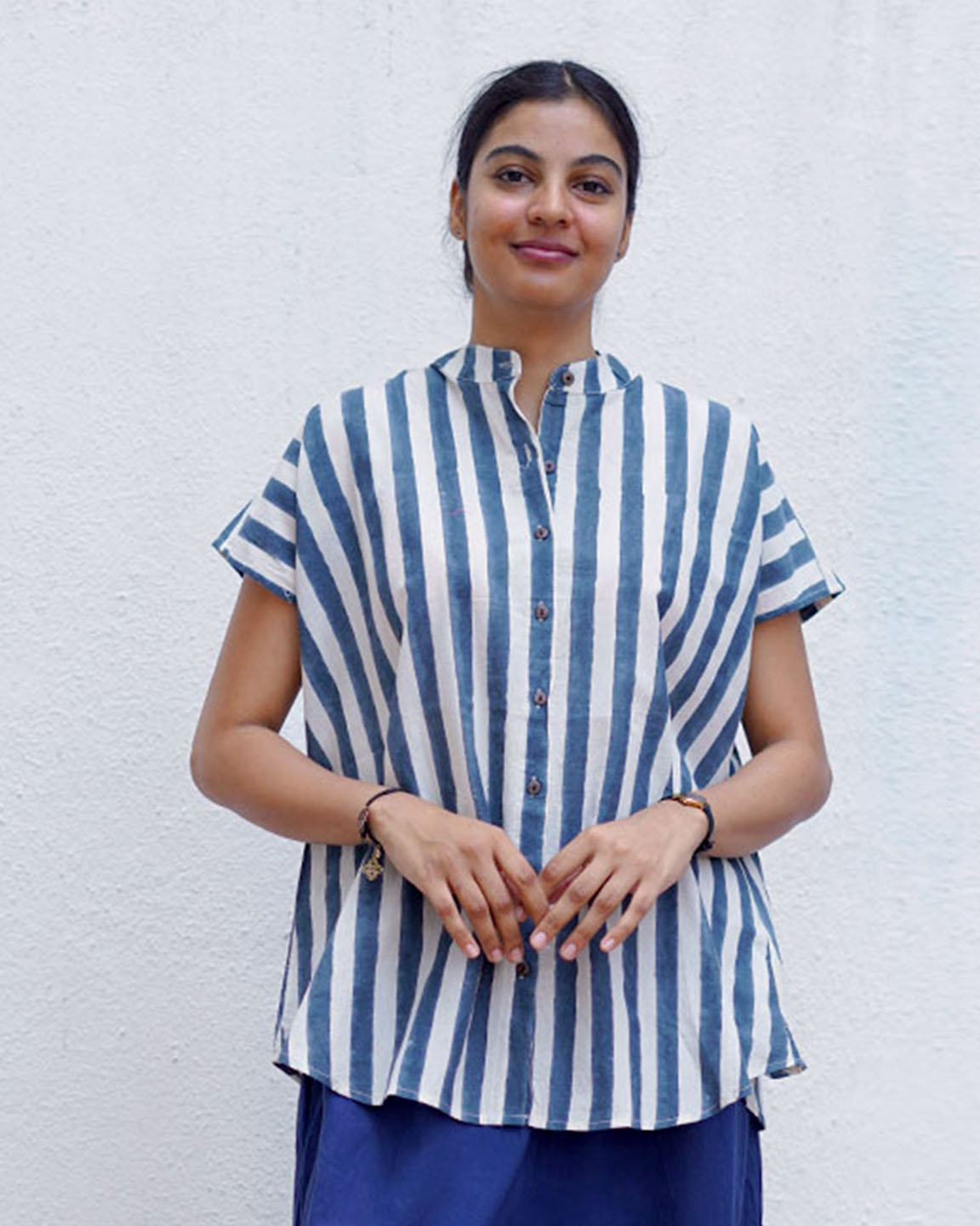 Melted Dusk Grey Block Printed Shirt - BMS