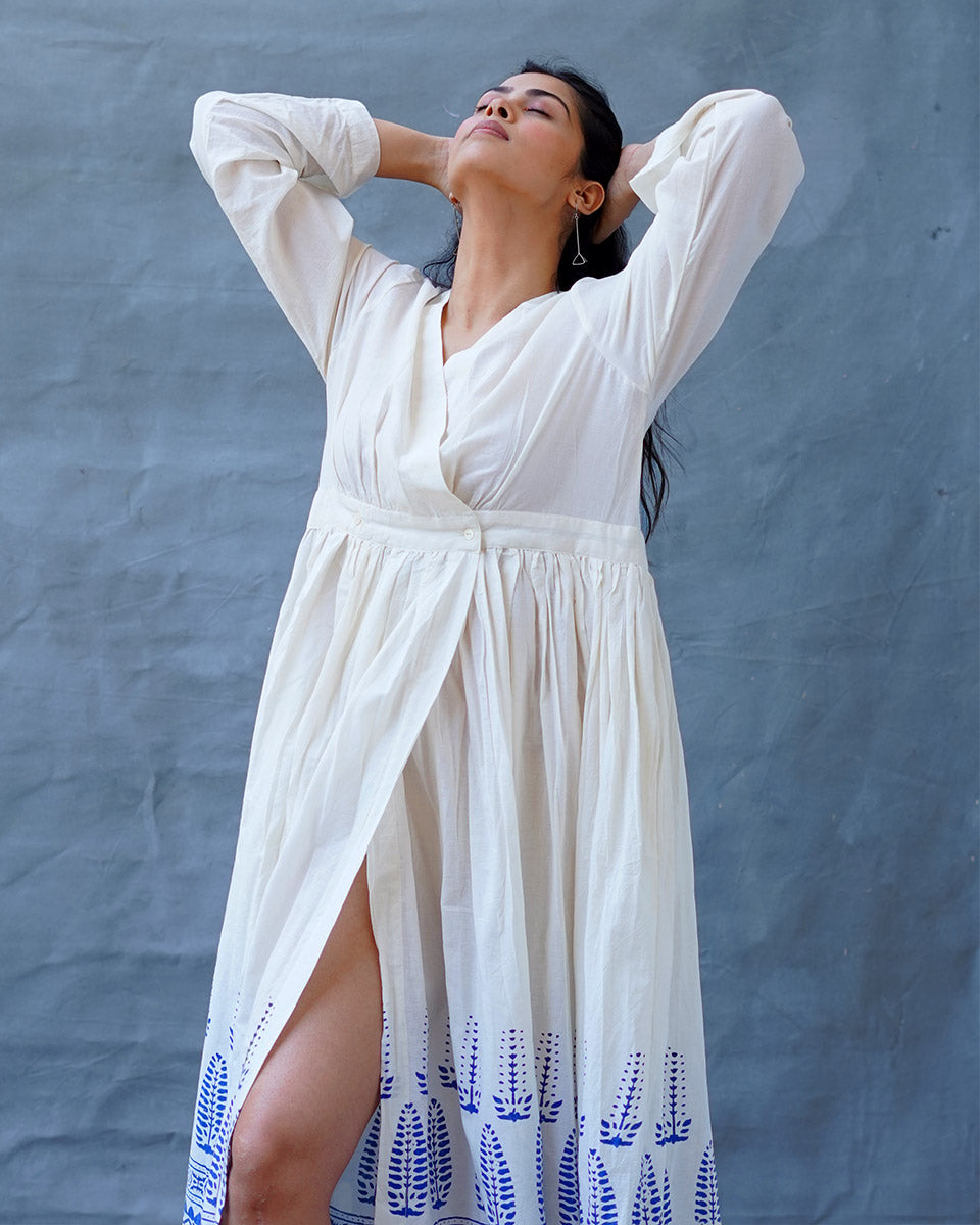 Aestas Block printed Cotton Dress - BGVL