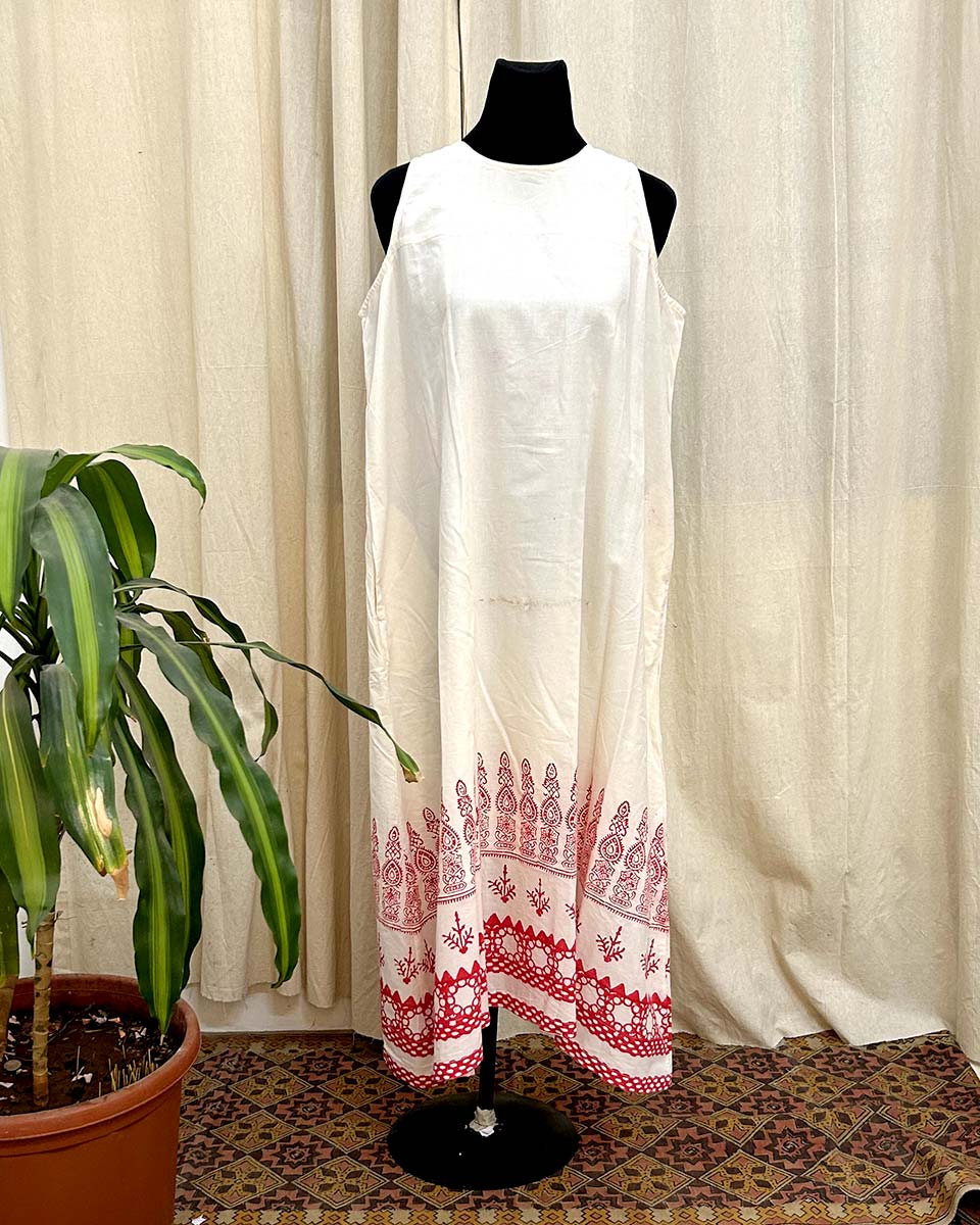 Faryat blockprinted cotton dress- LD