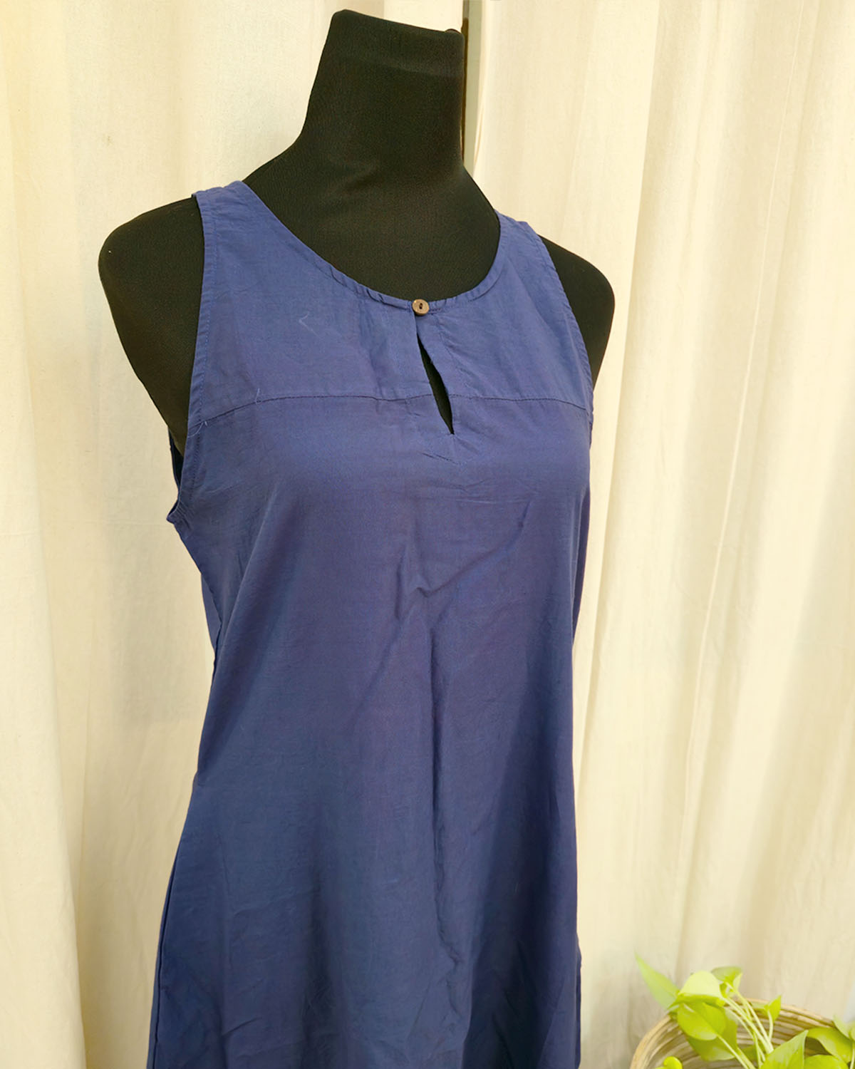 Mahira Blue Handblock printed kurta - Love Despite