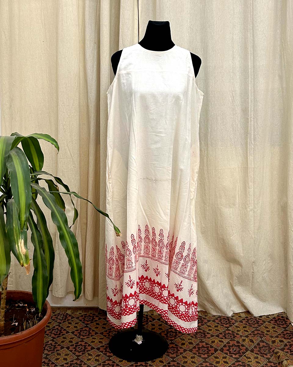 Faryat blockprinted cotton dress- LD
