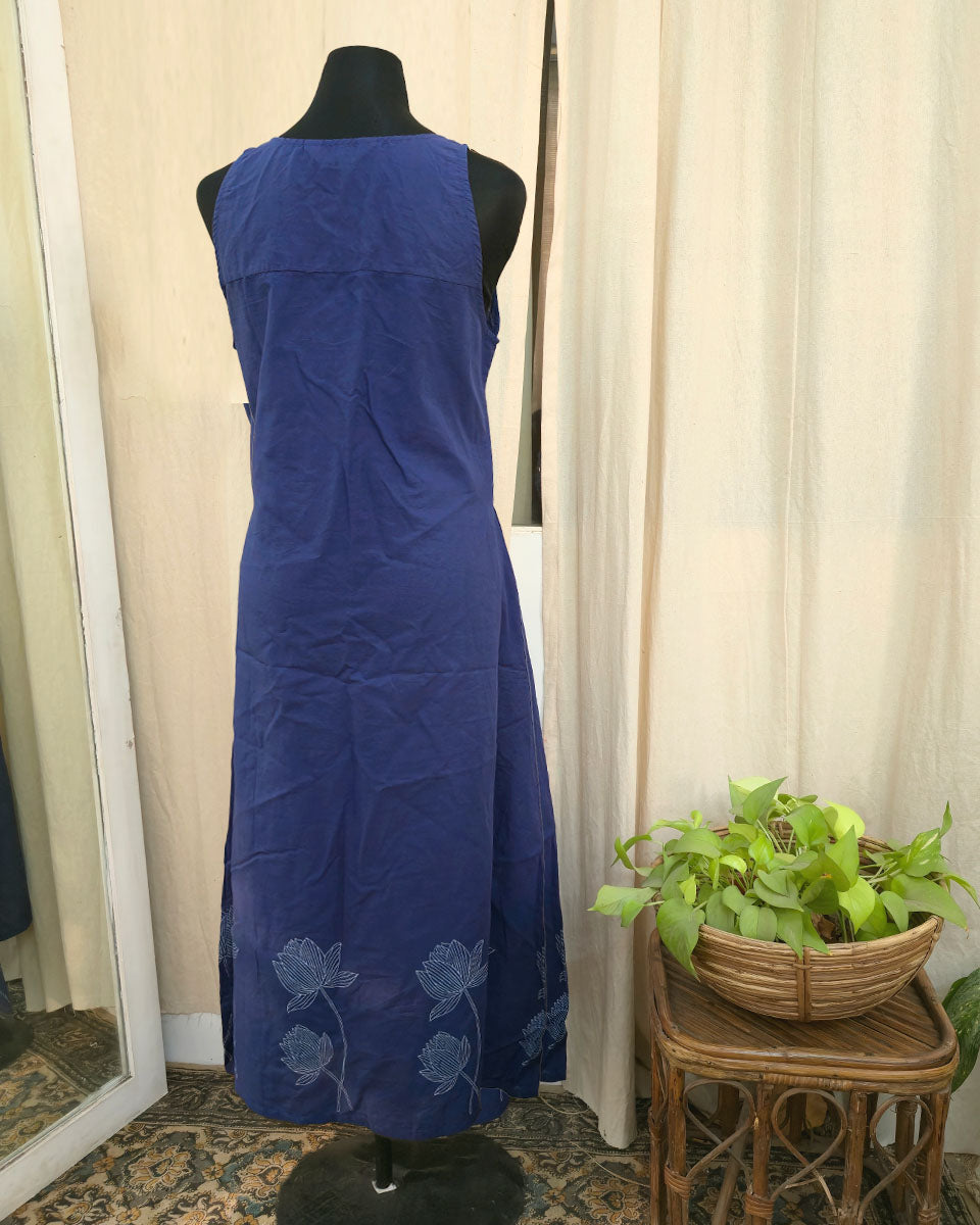 Mahira Blue Handblock printed kurta - Love Despite