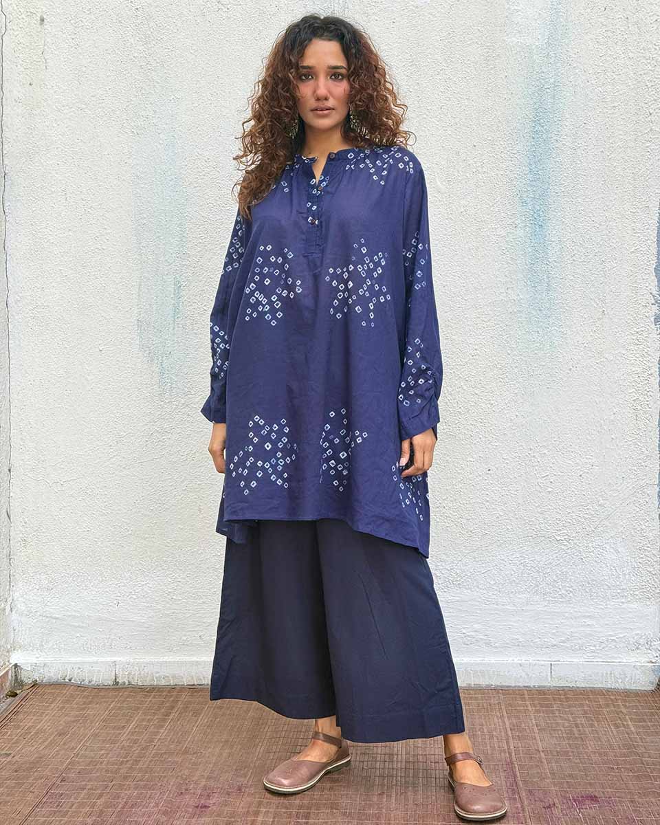 Indi-Glow Bandhej Cotton Kurti