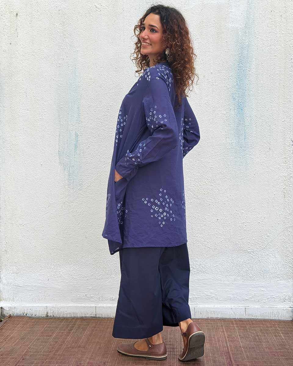 Indi-Glow Bandhej Cotton Kurti