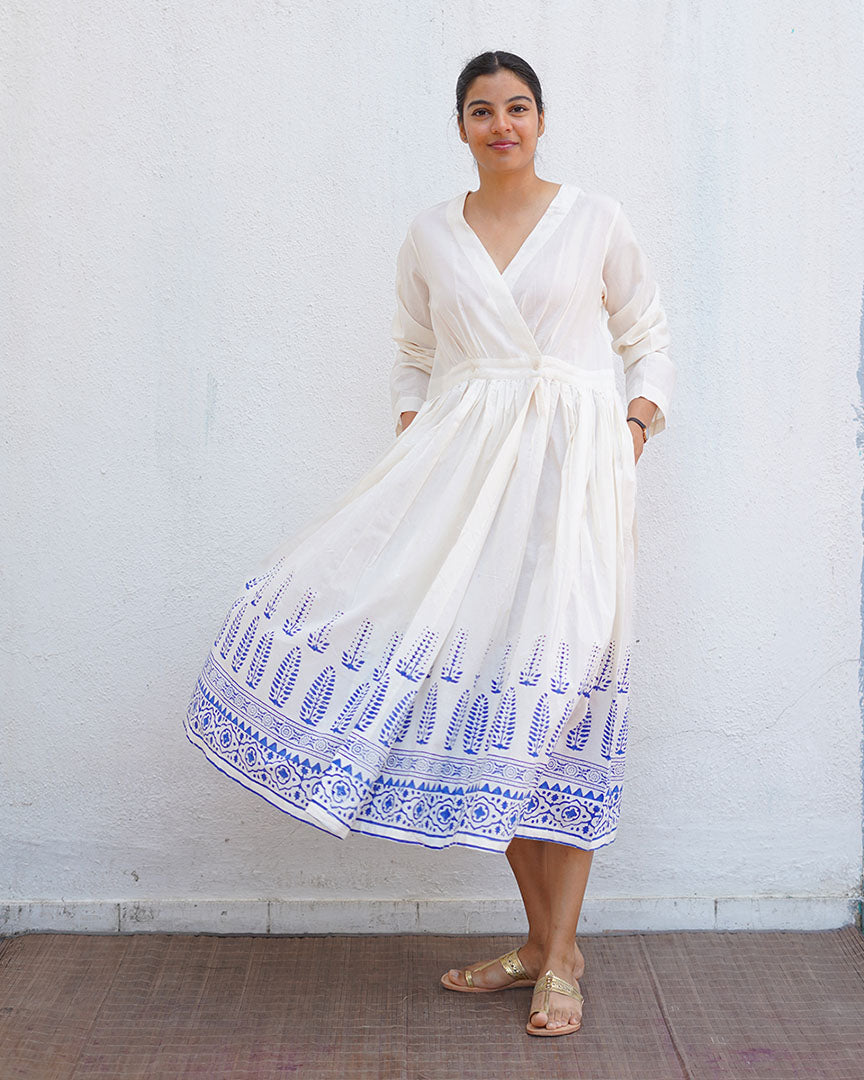 Aestas Block printed Cotton Dress - BGVL