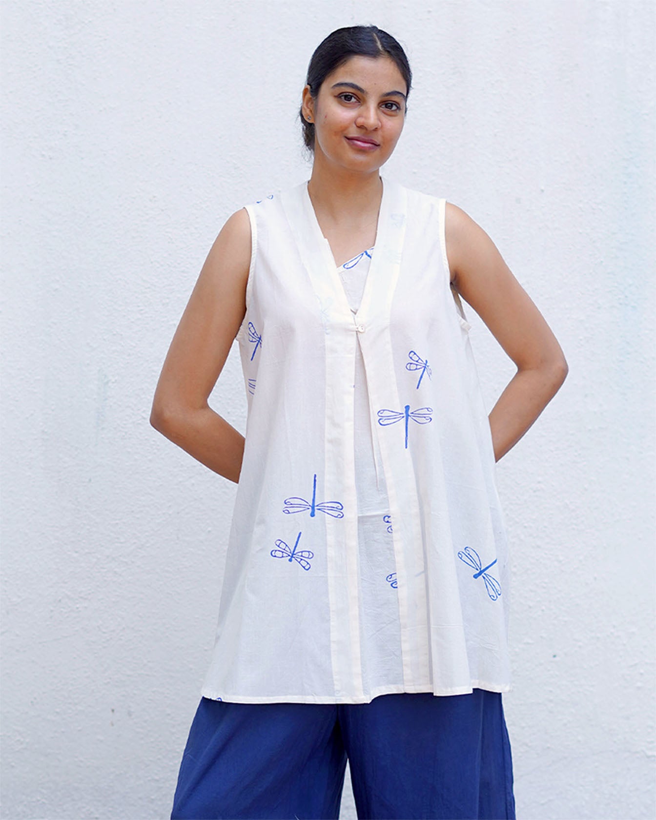 Soha Blockprinted Cotton Top - BGVL