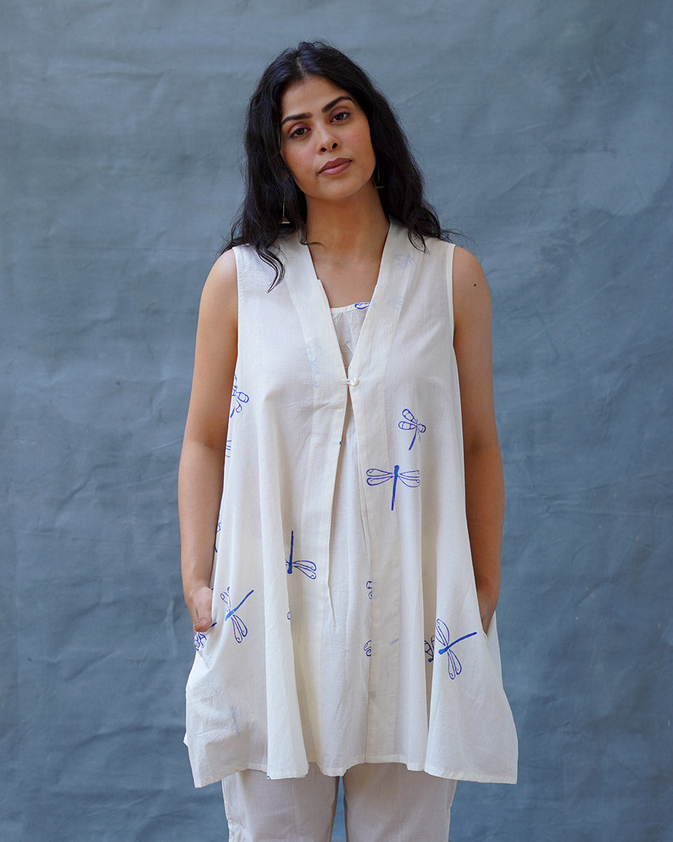 Soha Blockprinted Cotton Top - BGVL