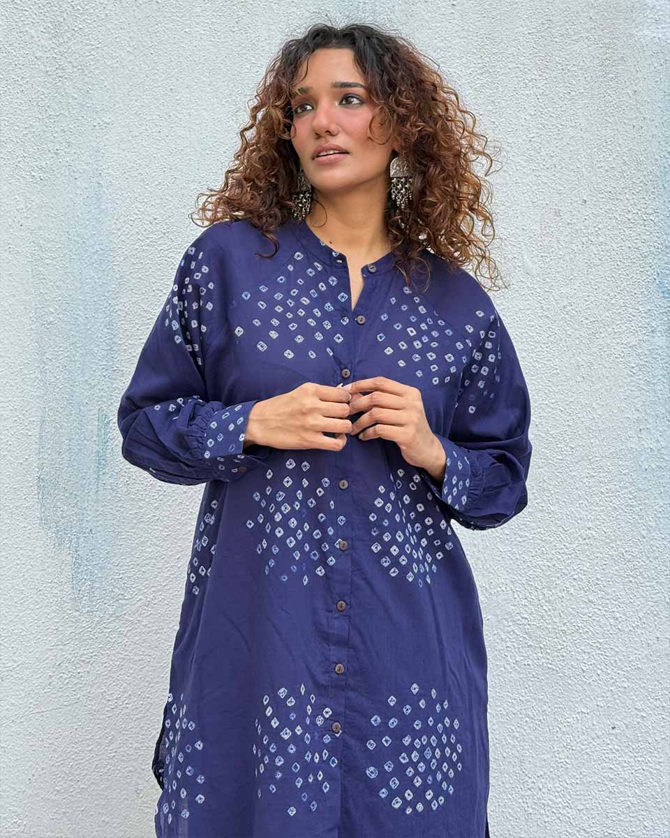 Paper Moon Bandhej Cotton Kurti