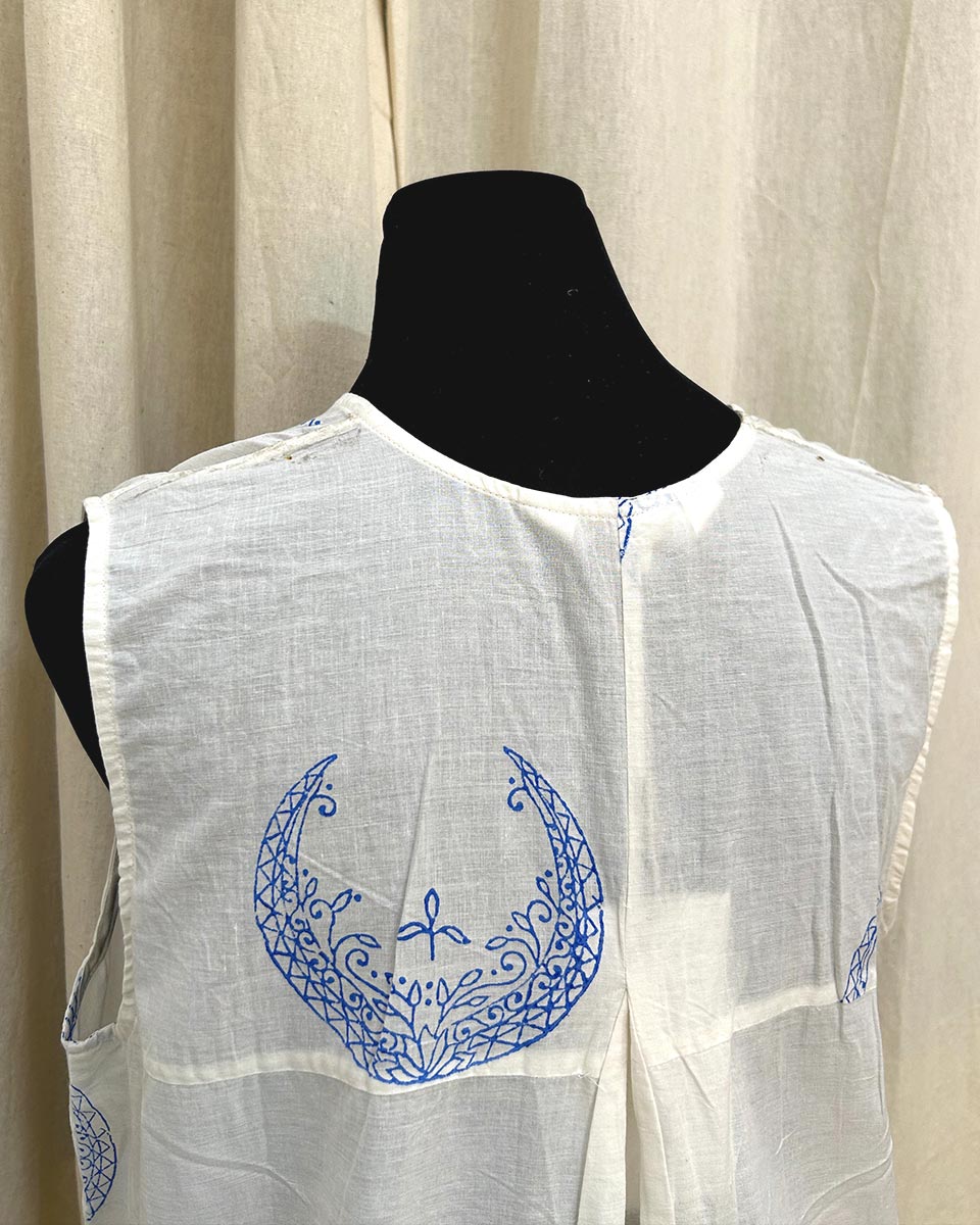 Nilaya white handblocked printed cotton kurti-LD