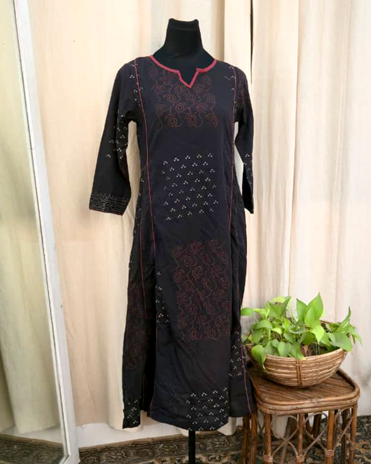 Vintage Hand block Cotton Kurta  - Love Despite