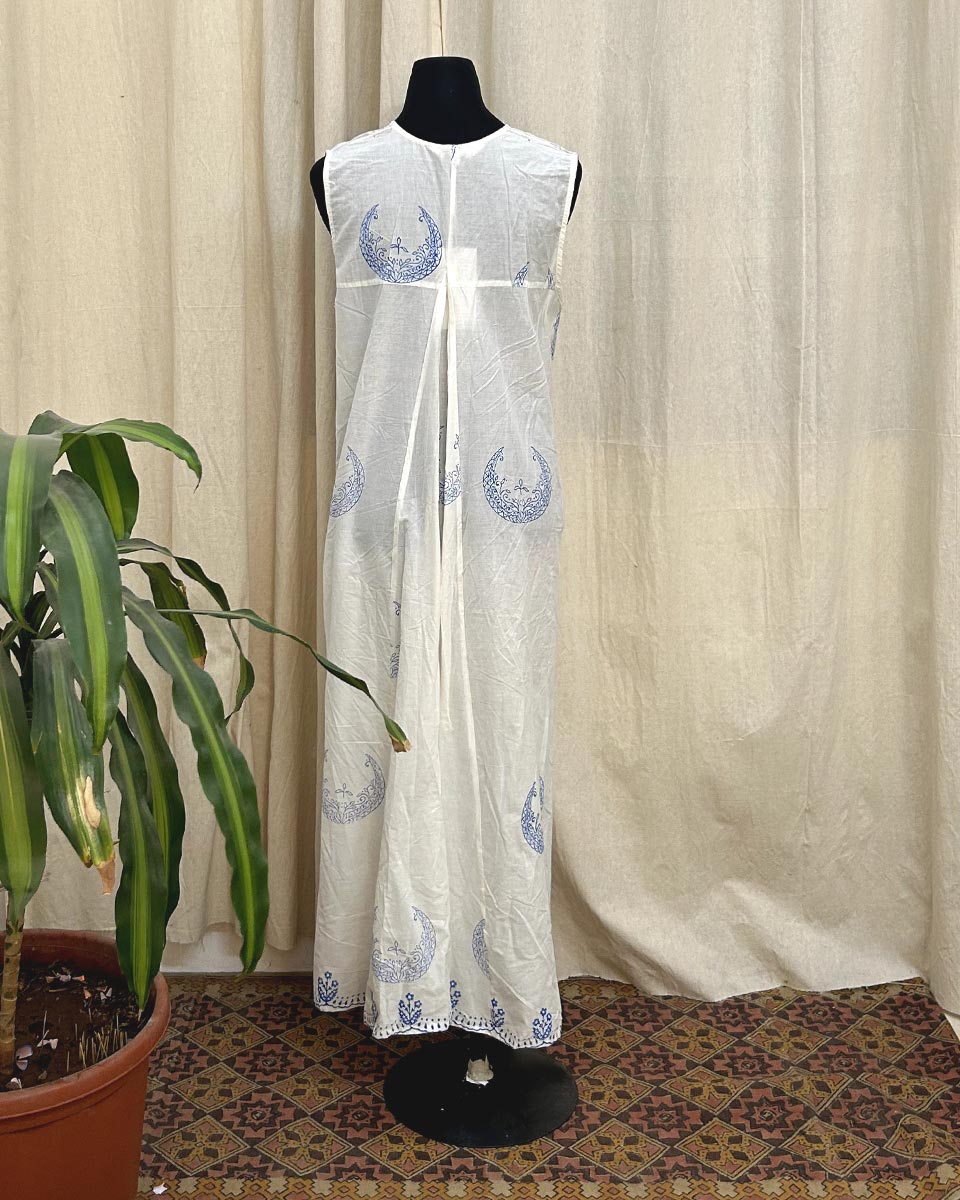 Nilaya white handblocked printed cotton kurti-LD