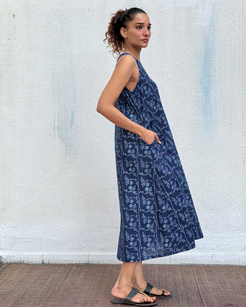 Bluets Blockprinted Cotton Dress