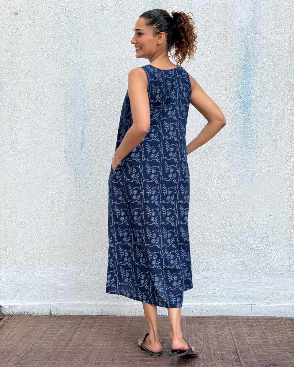 Bluets Blockprinted Cotton Dress