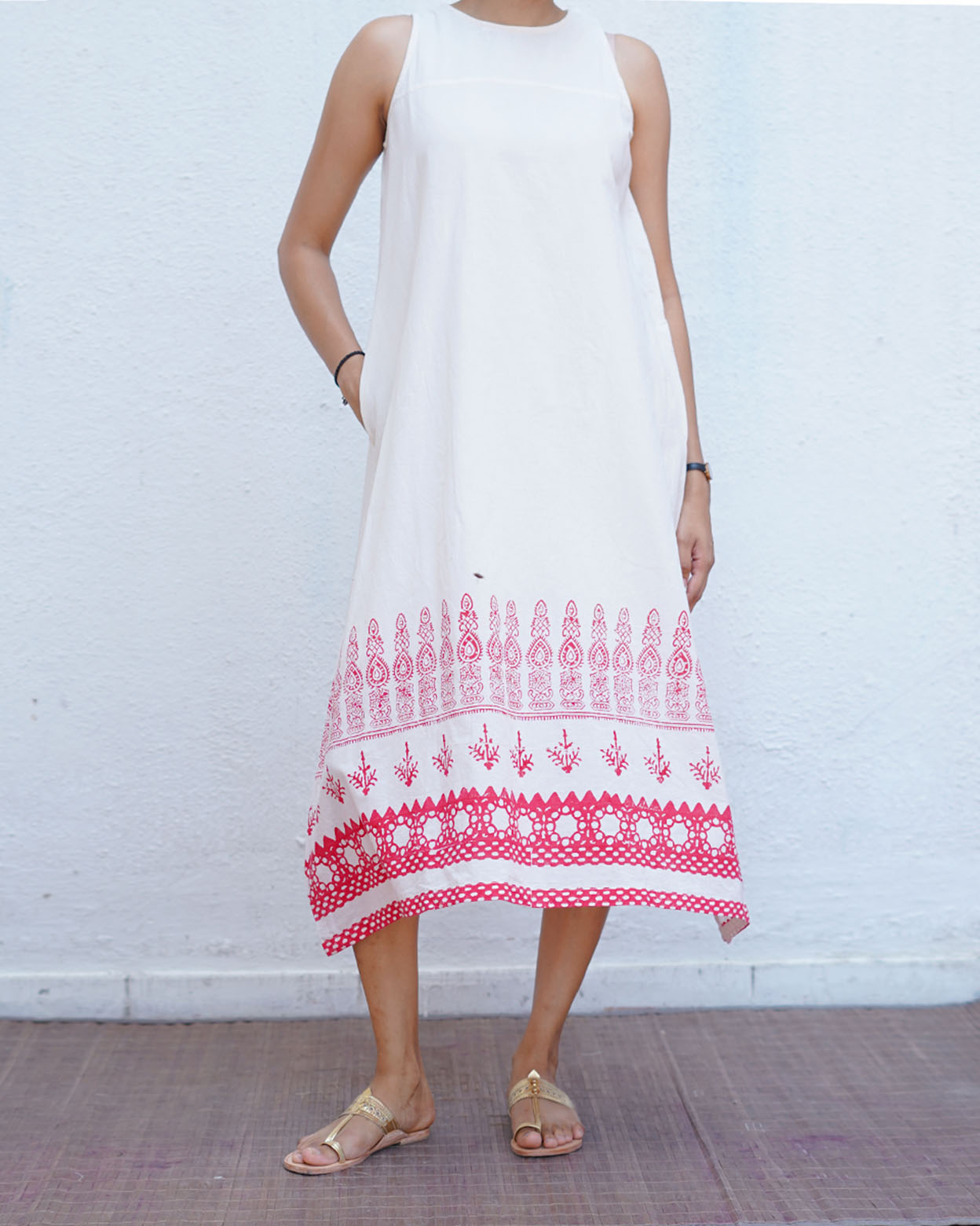 Faryat Block printed Cotton Dress - BGVL