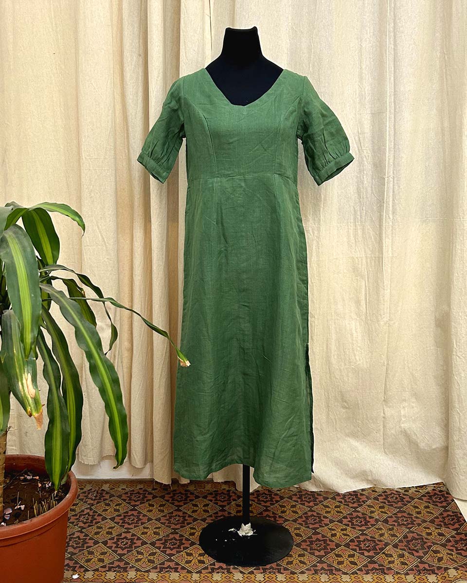 Emerald Linen KURTI- LD