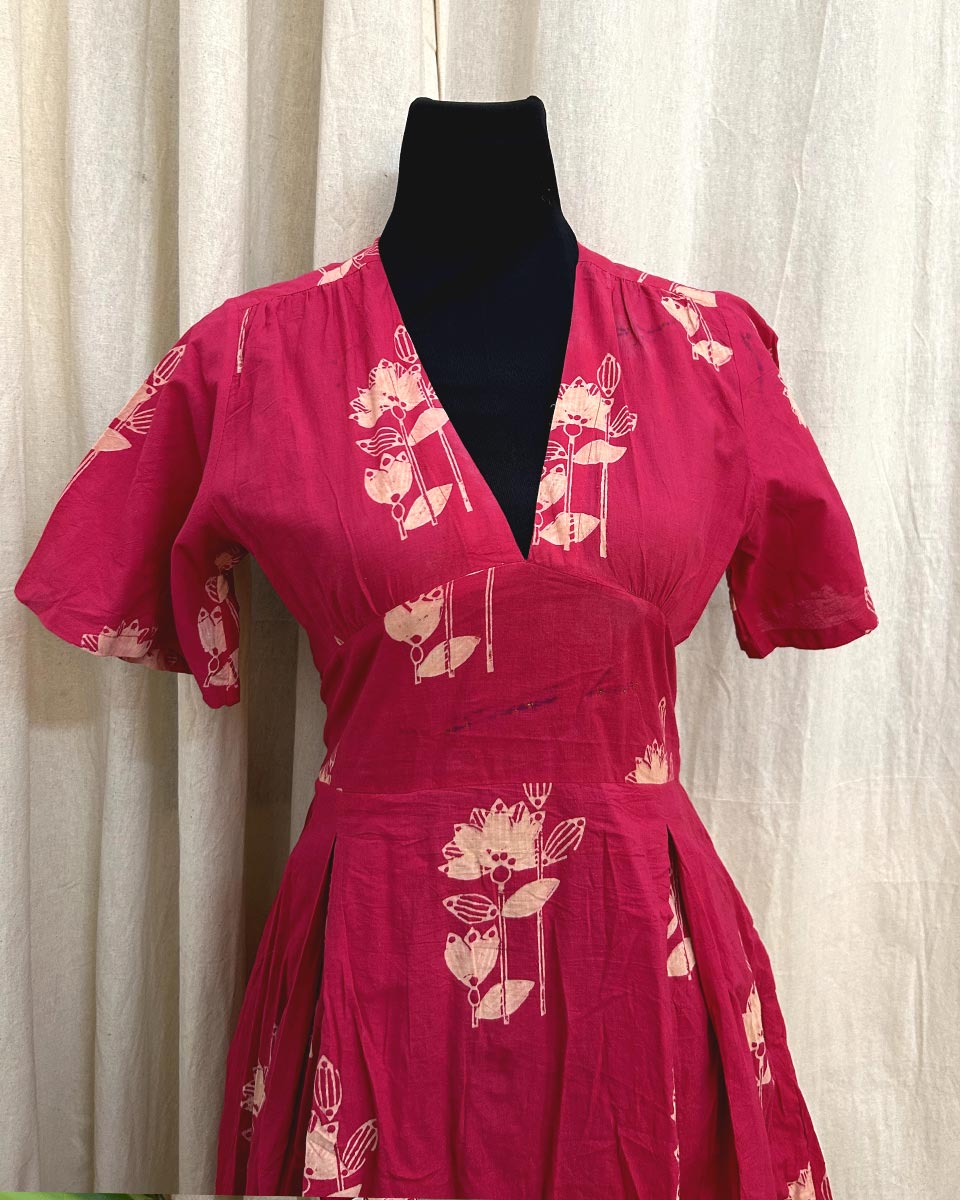 Mehira handblockprinted cotton dress - LD