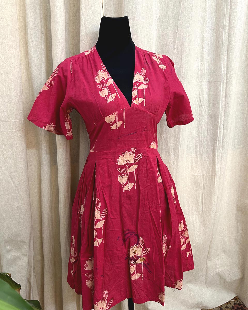 Mehira handblockprinted cotton dress - LD