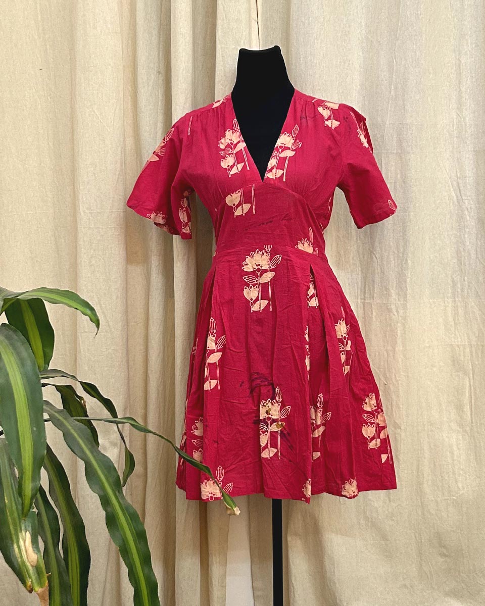 Mehira handblockprinted cotton dress - LD