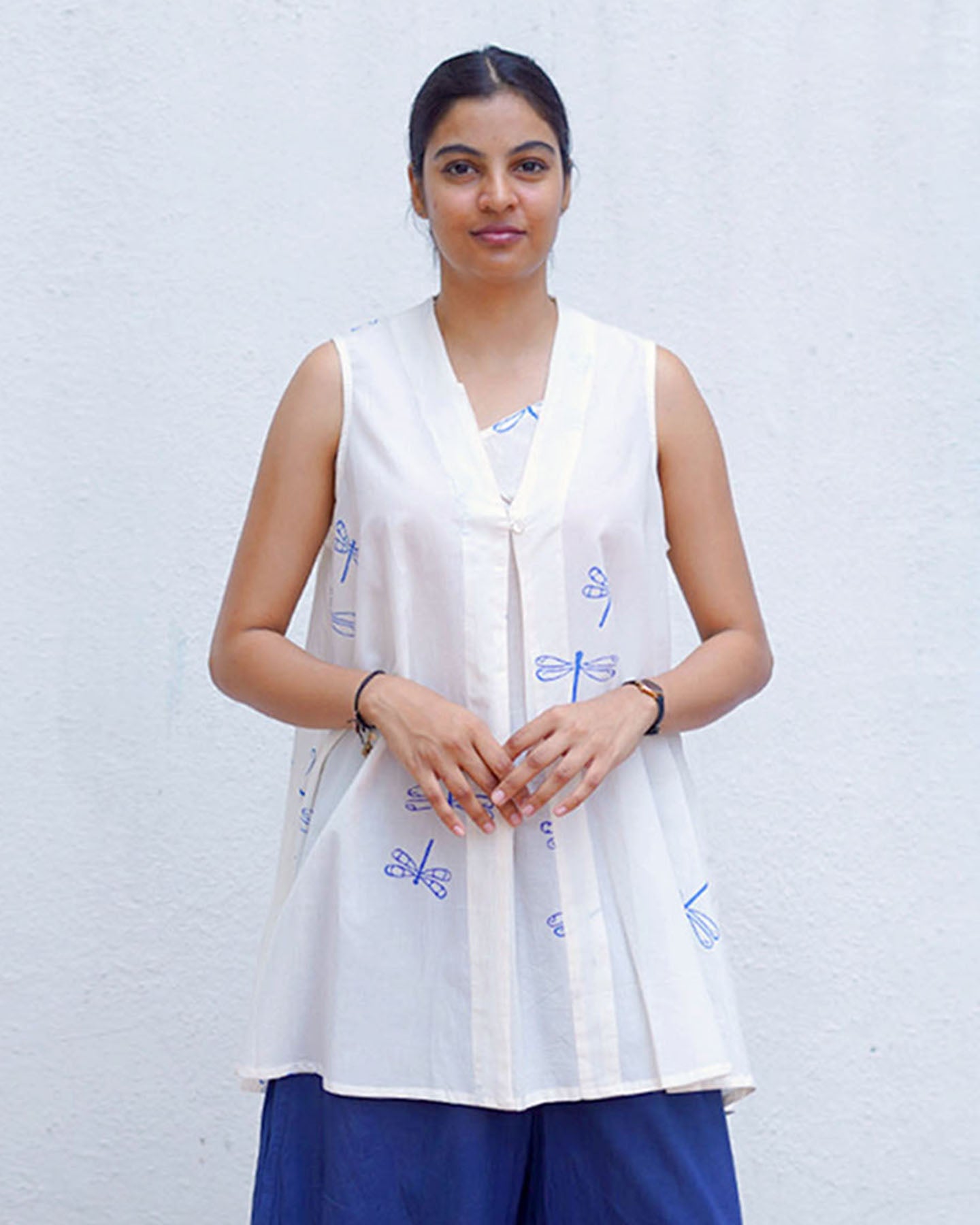 Soha Blockprinted Cotton Top - BGVL