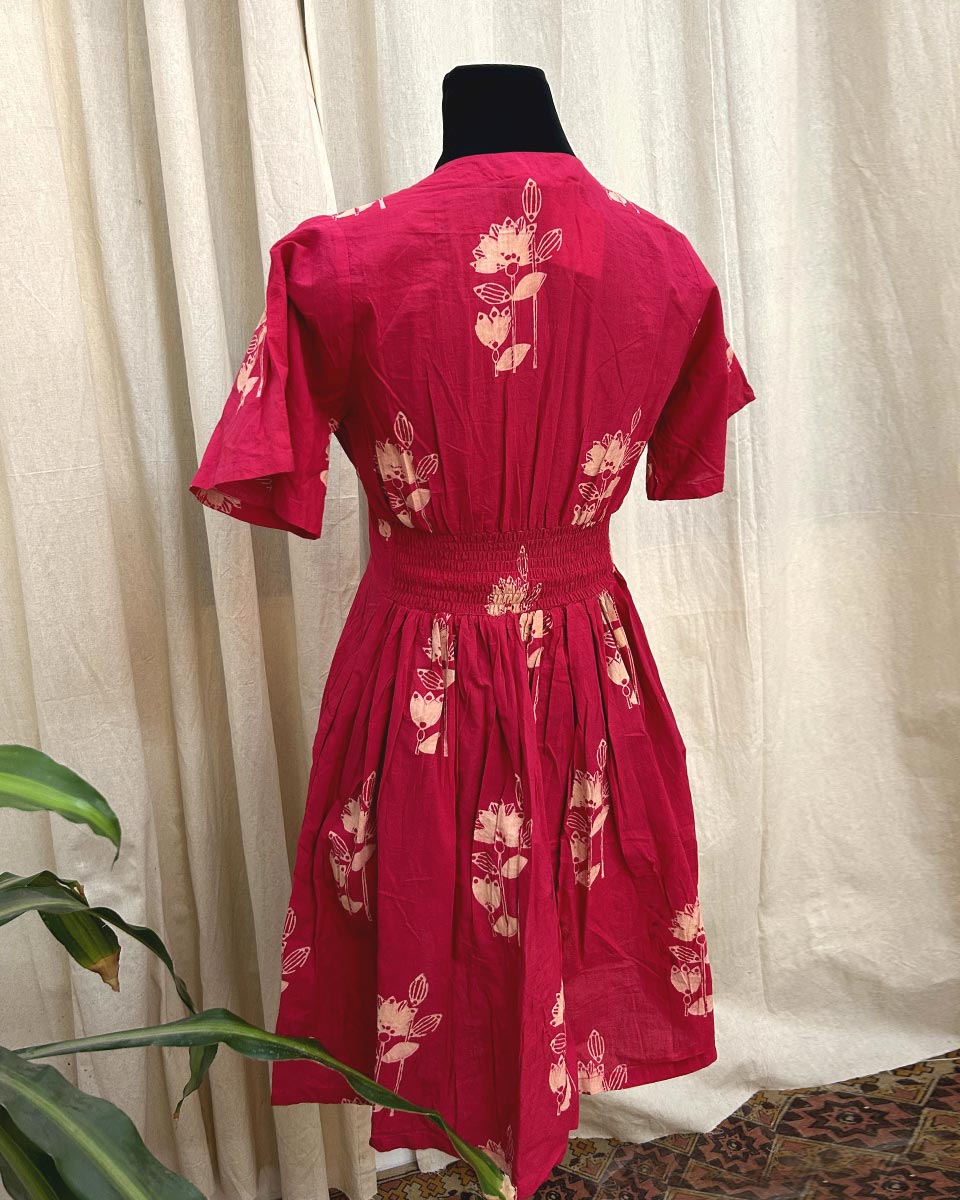 Mehira handblockprinted cotton dress - LD