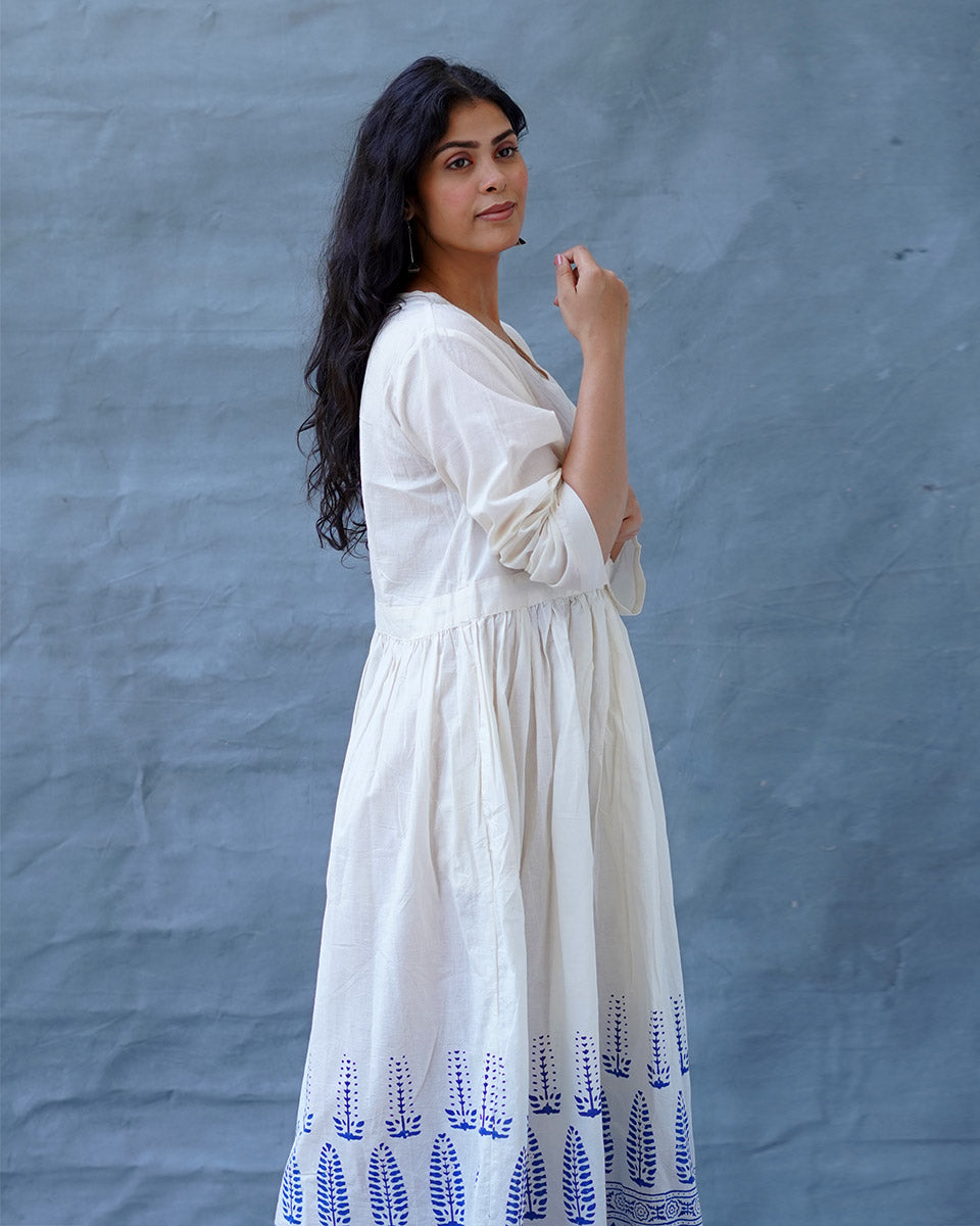 Aestas Block printed Cotton Dress - BGVL