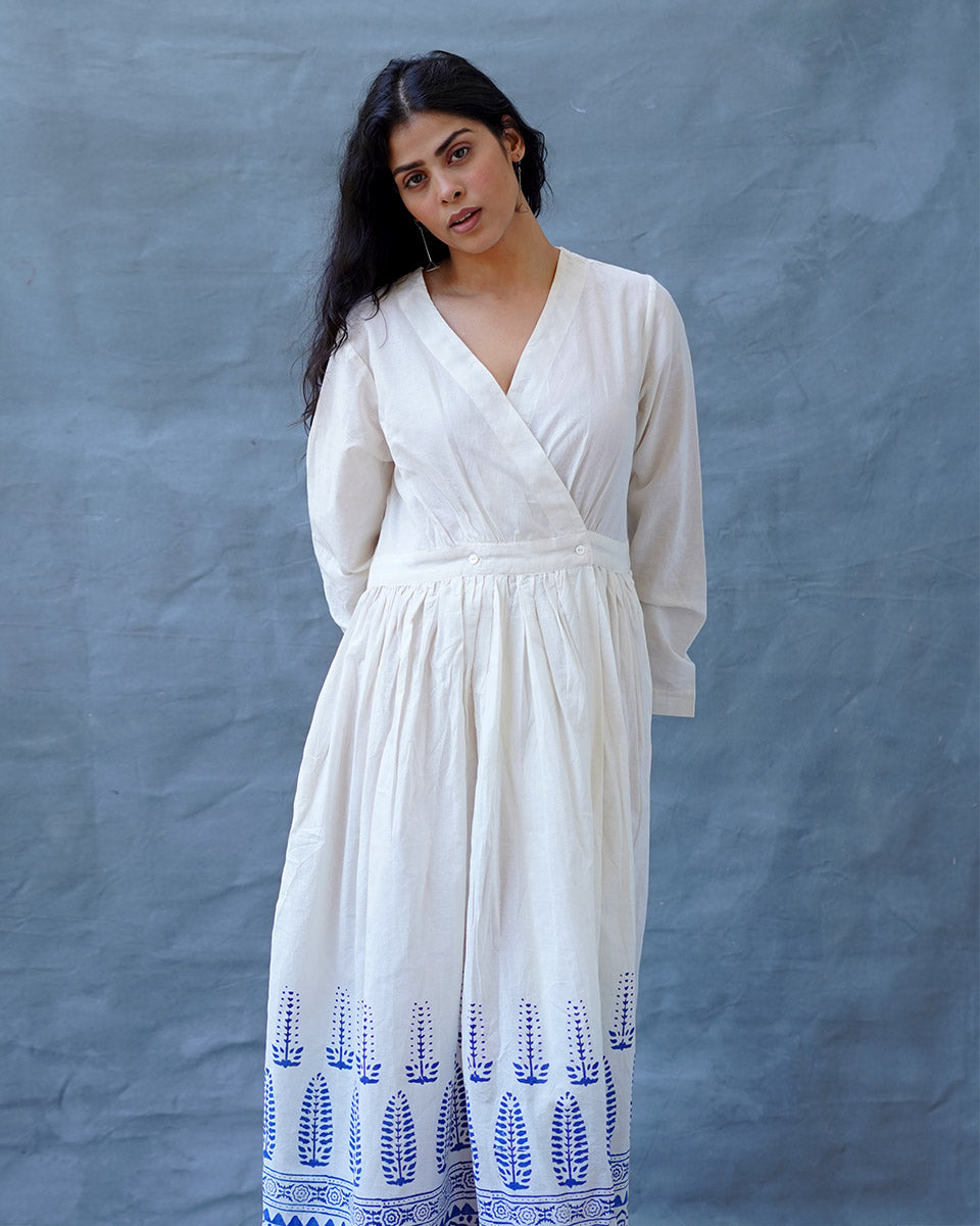 Aestas Block printed Cotton Dress - BGVL