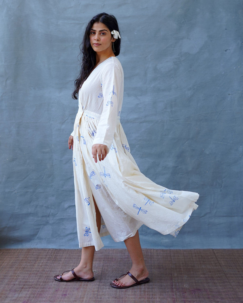 Soleil Blockprinted Cotton Dress - BGVL