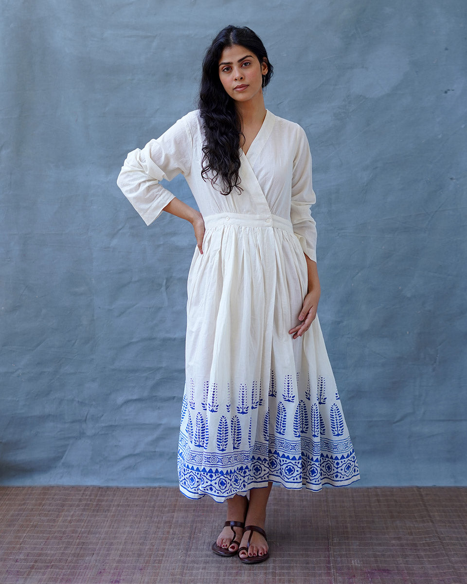 Aestas Block printed Cotton Dress - BGVL