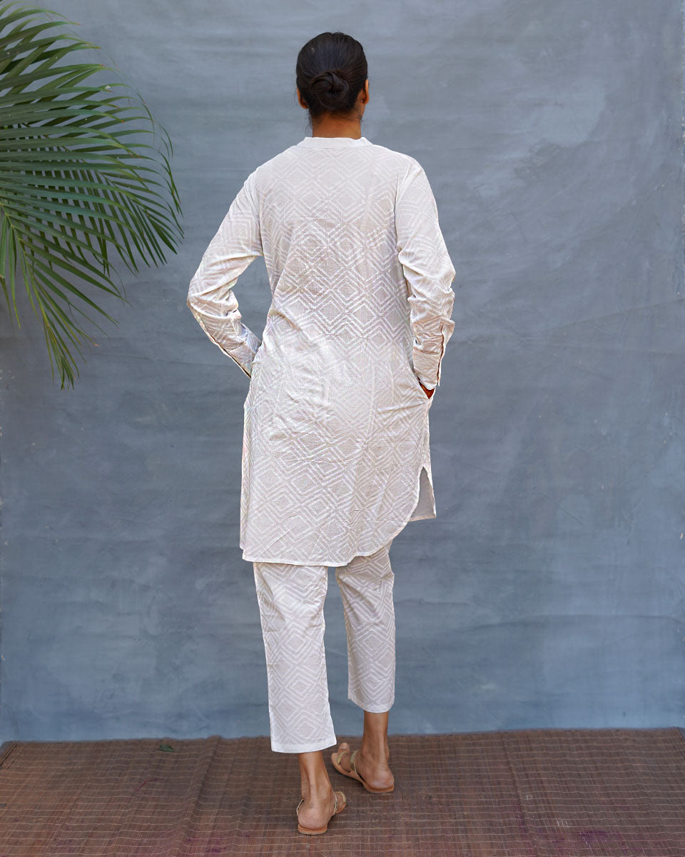 Ginevra Cotton Kurta Set - Safed
