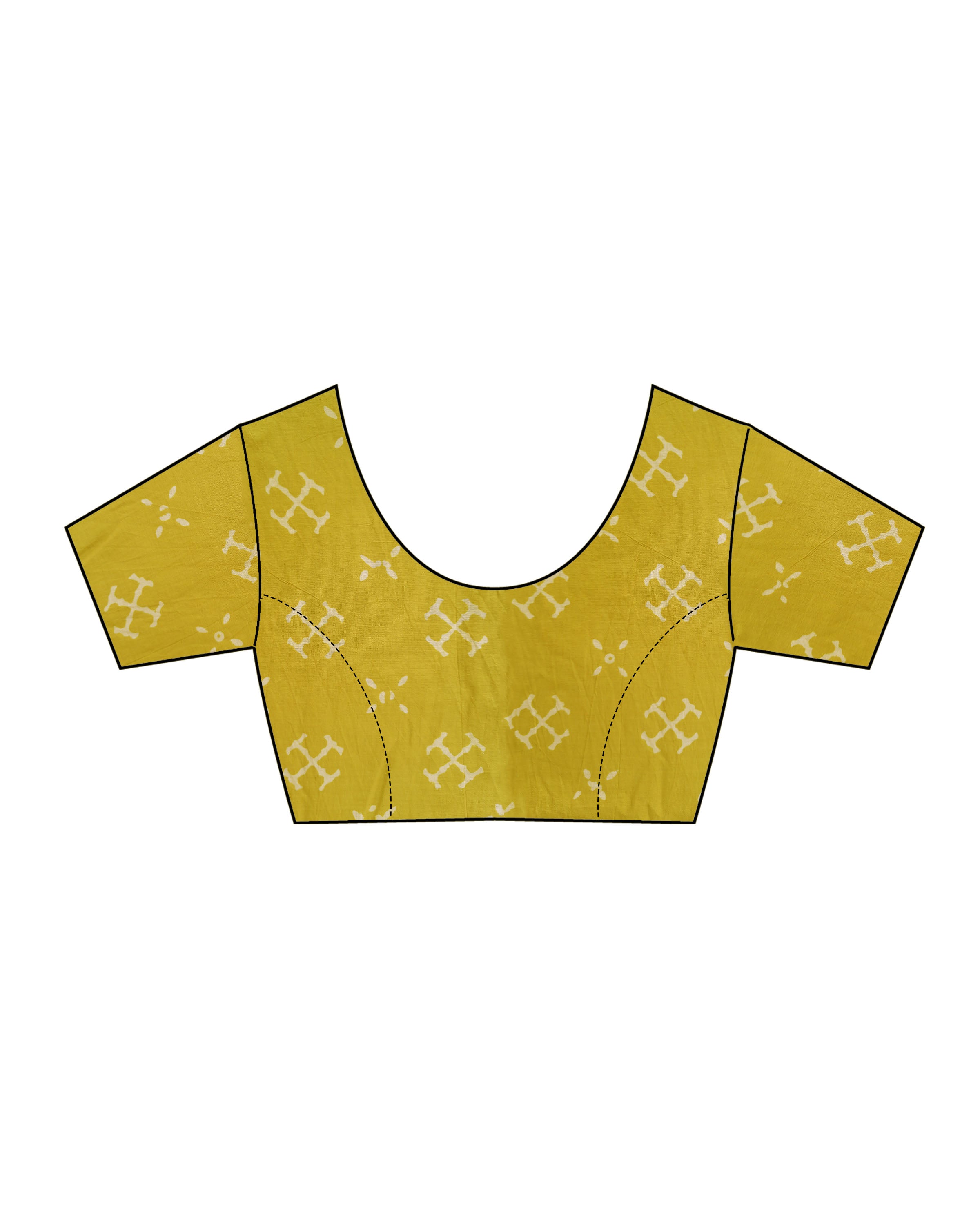 Buy Yellow Handblock Printed Cotton Saree | Cotton Sarees – Chidiyaa
