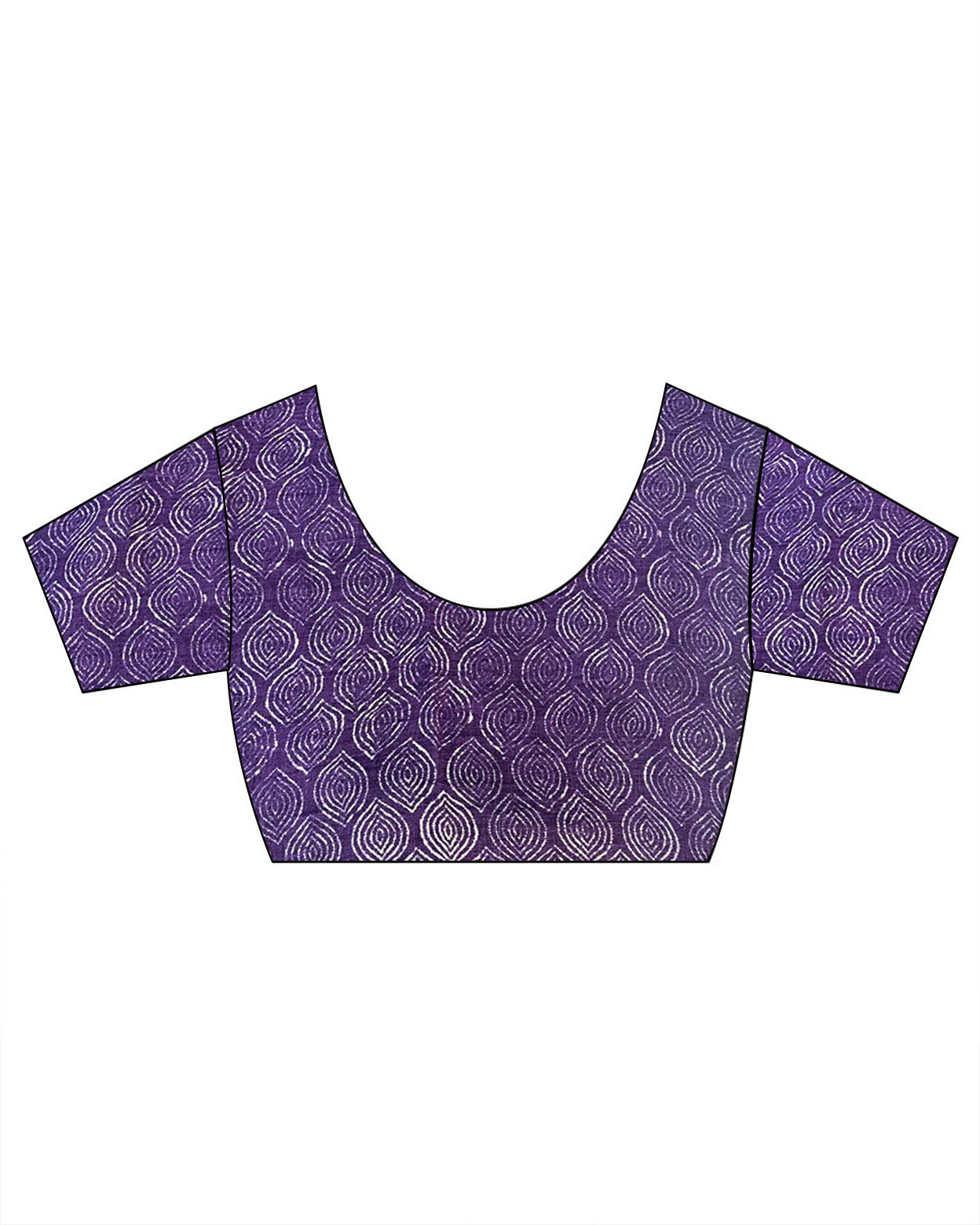 Noori Royal Purple Handblock Linen Saree - TARA