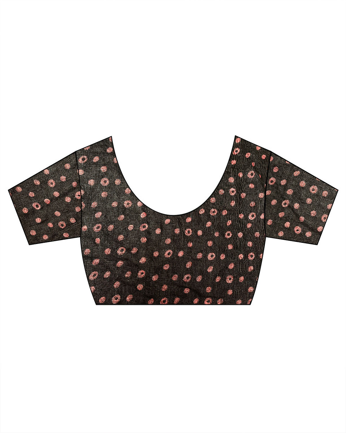 Tejasvi Black Handblock Linen Saree - TARA