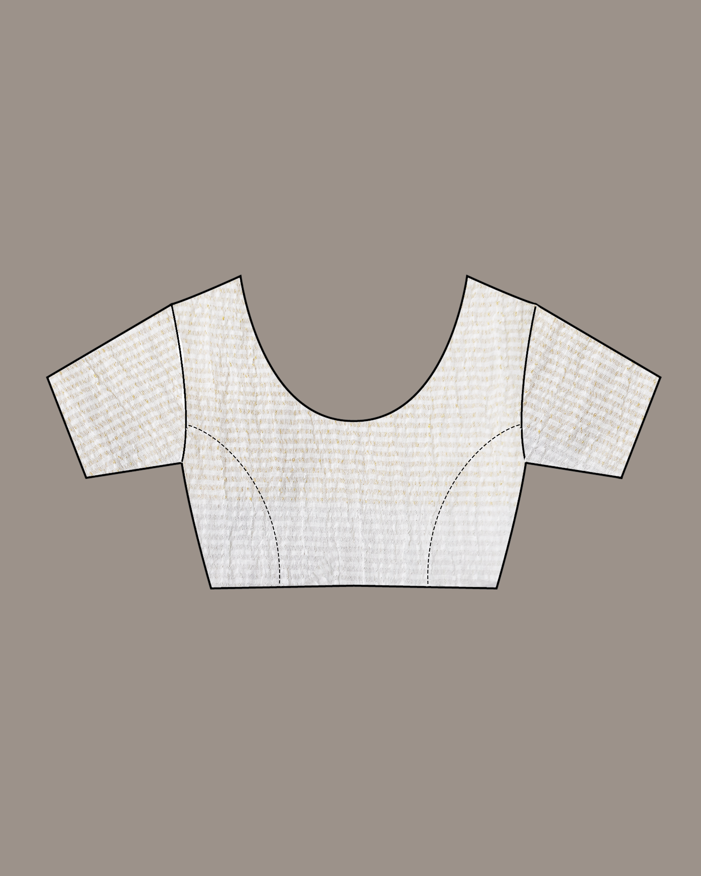 Parna White Handwoven Linen Zari Saree - TOG