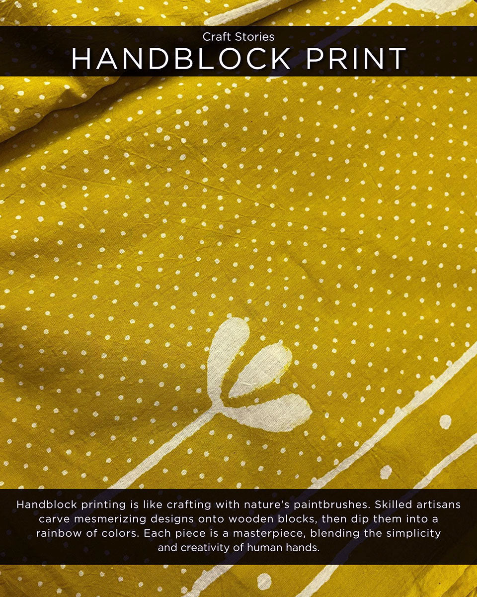 Sunny Feeling Handblockprinted Cotton Saree