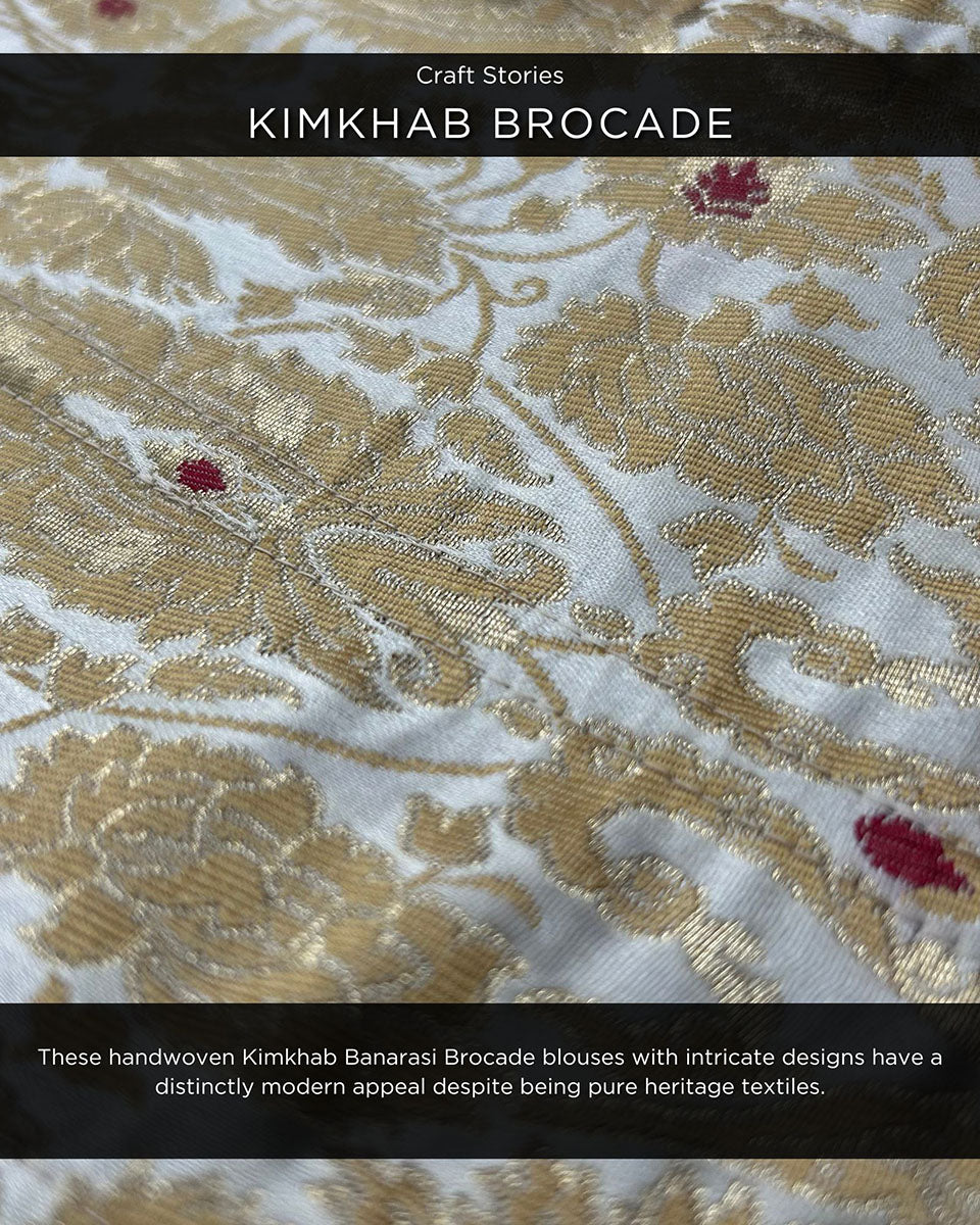 Safeeda Khimkab Brocade Blouse - Nargiz