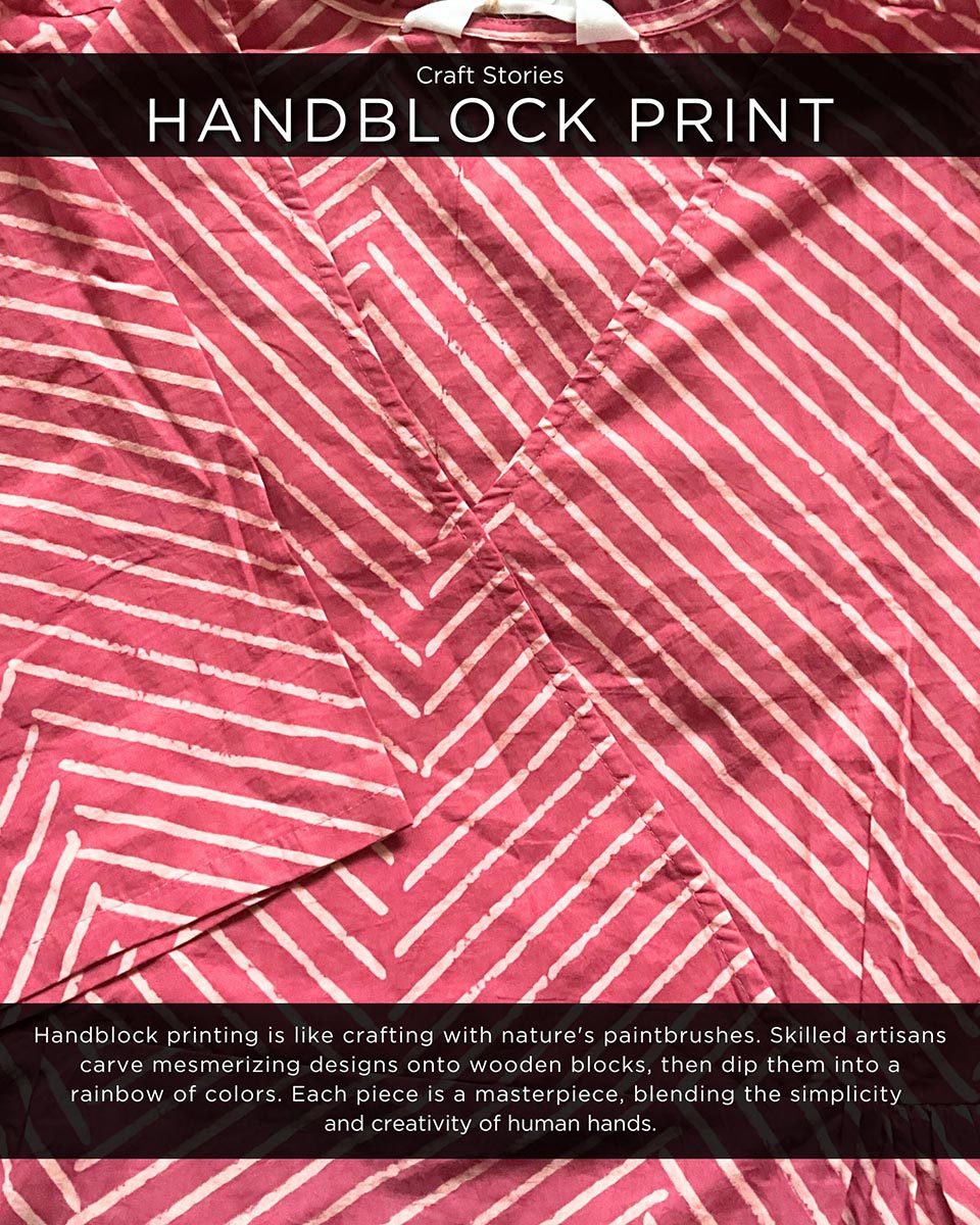 Pink Blockprinted Cotton Dress
