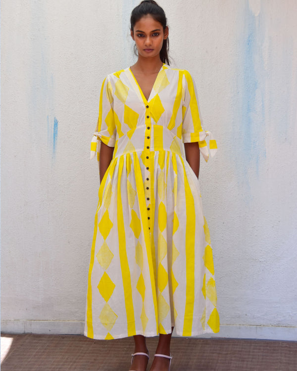 Pondicherry Handblockprinted Cotton Dress - Sor