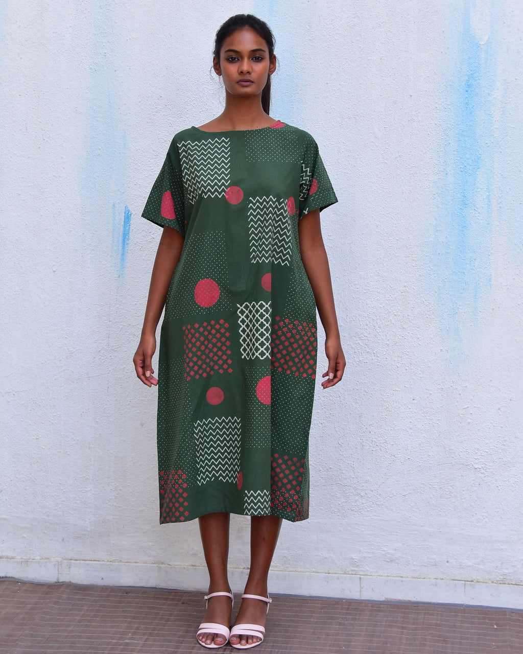 Handblock Print Ajio Cotton Dresses Buy Green Handprinted Cotton Dress  Cotton Dress Dresses Online