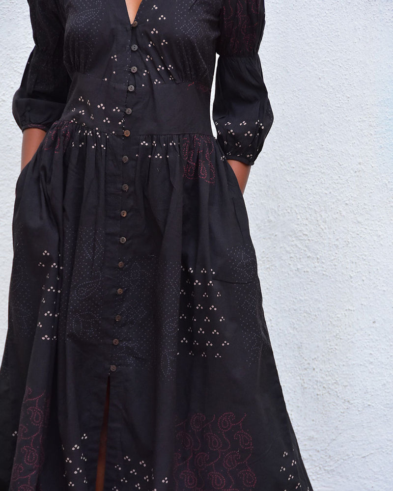 cotton black dress