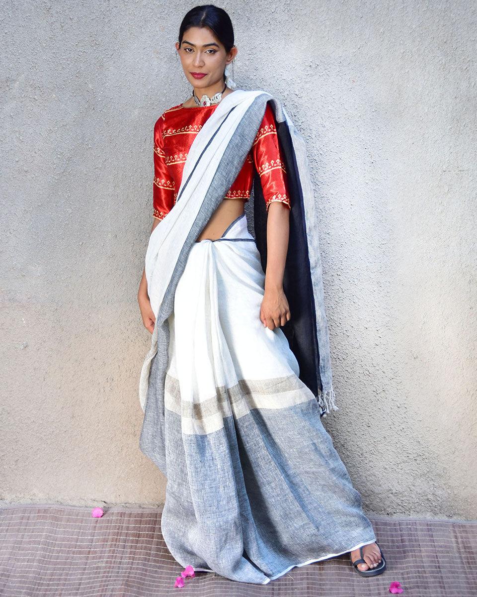 linen saree