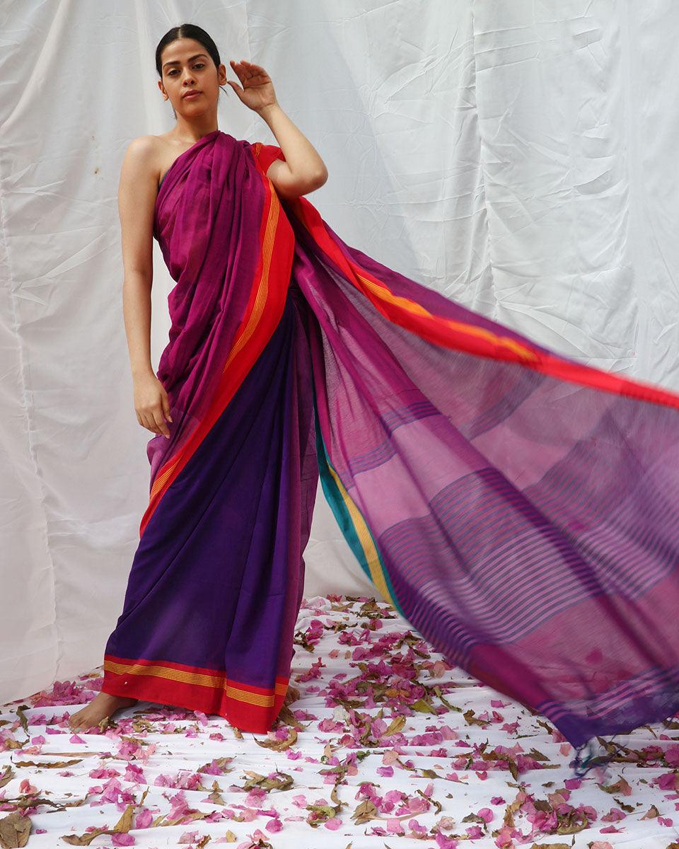 Swan Handwoven Cotton Saree - LIDD