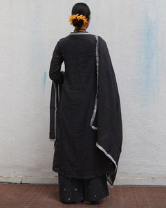 Mulmul Bahaara Black Dupatta