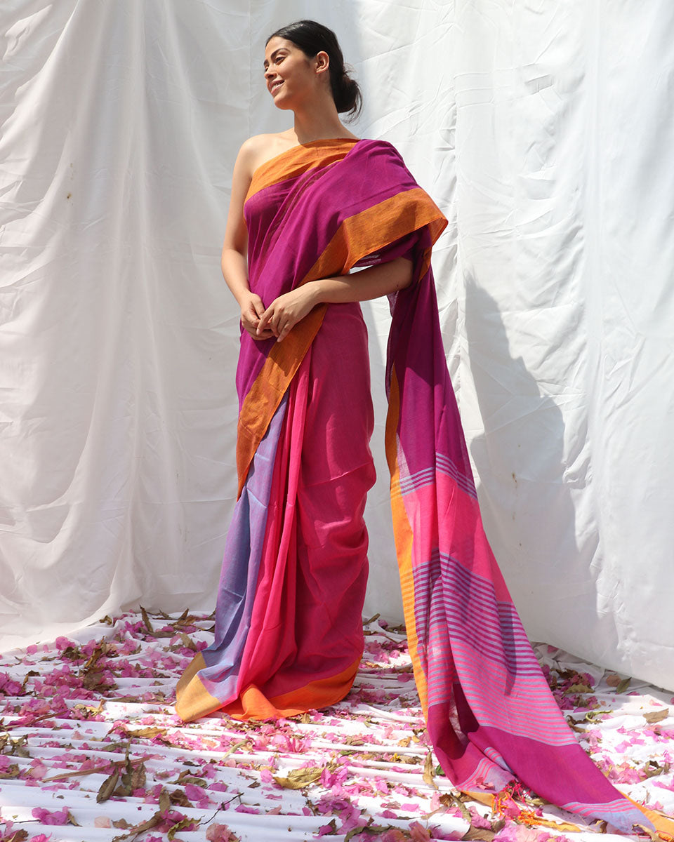 Maya Handwoven Cotton Saree - LIDD