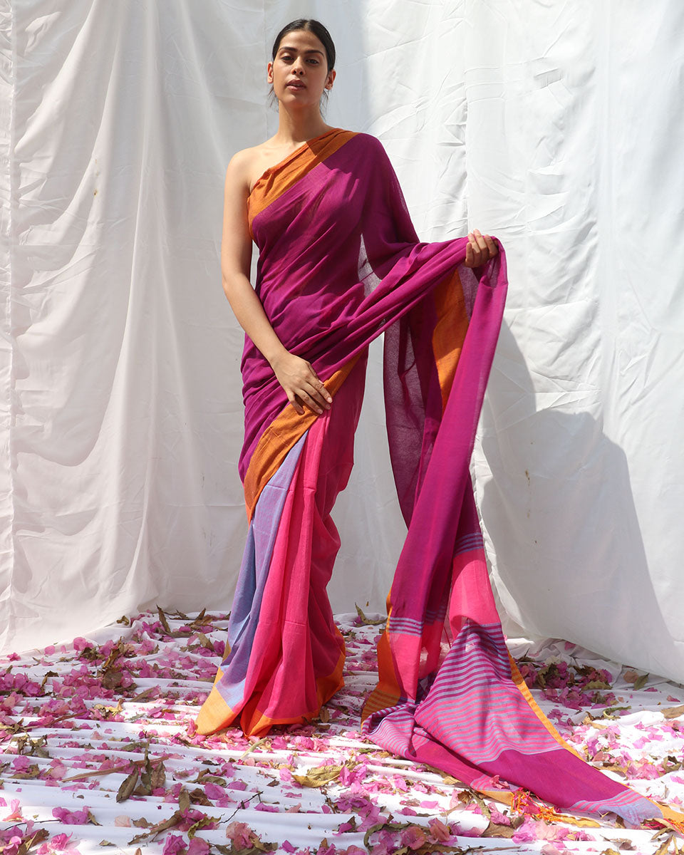 Maya Handwoven Cotton Saree - LIDD