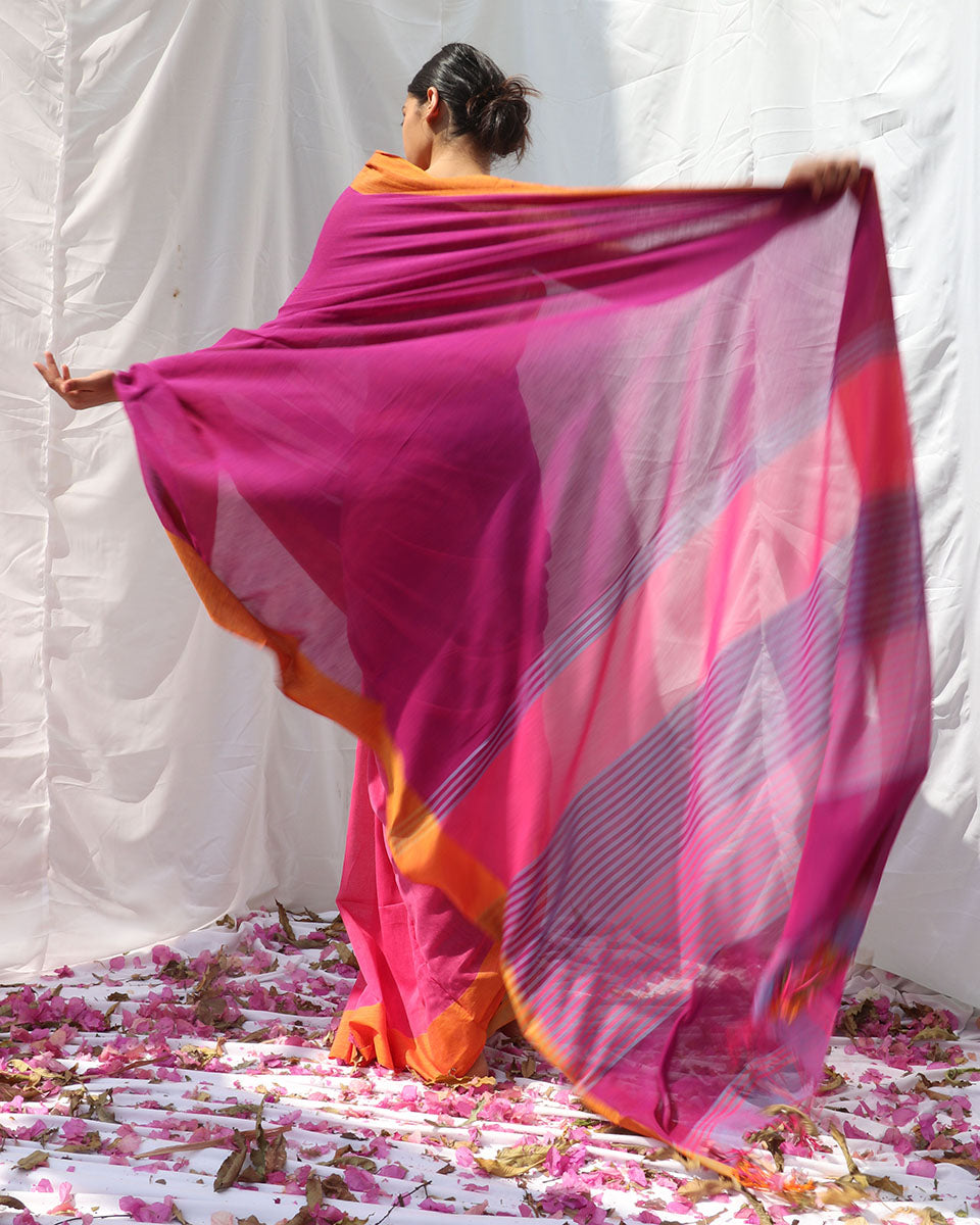 Maya Handwoven Cotton Saree - LIDD