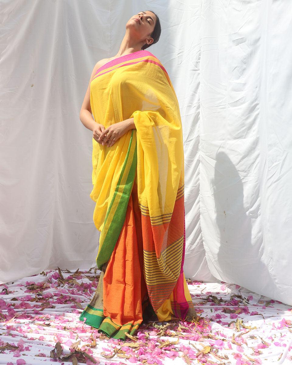 Subarnalata  Handwoven Cotton Saree - LIDD