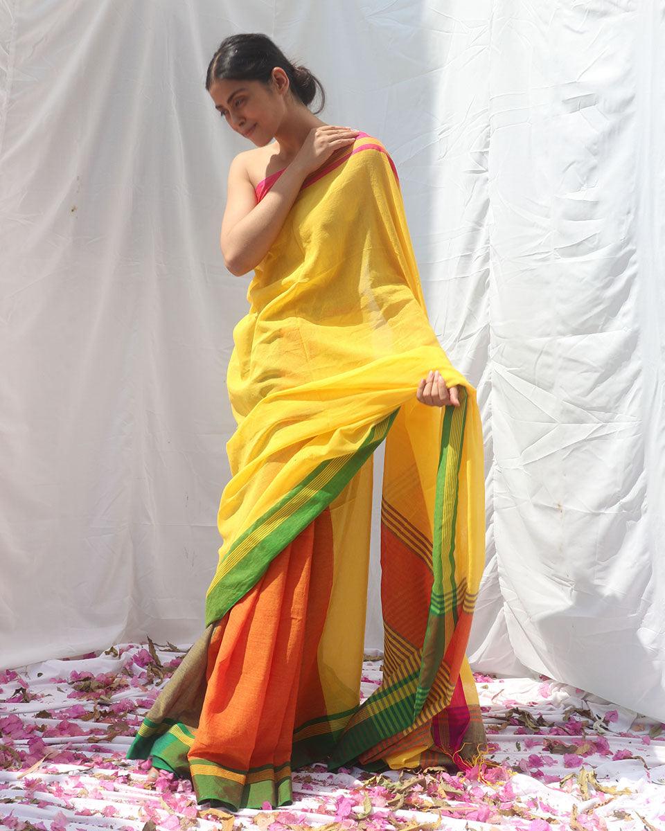 Subarnalata  Handwoven Cotton Saree - LIDD