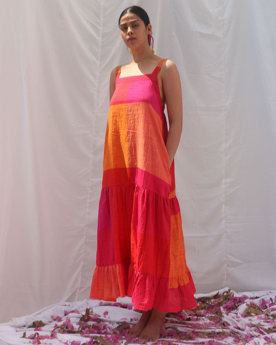 Sash Handwoven Cotton Dress - RC